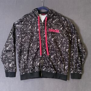 Espalon Hoodie Adult Med Black Skeletons Skulls Day of Dead Dia de los Muertos